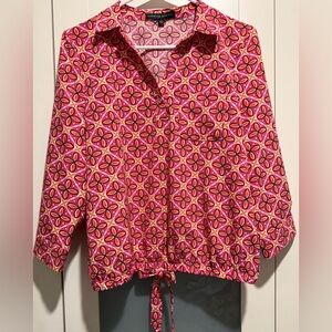 Adrienne Vittadini Blouse Casual Business with a Party Flare